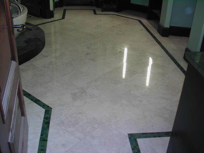 Tile and natural stone floor installation by RKD Tile in Utah — project photo 360
